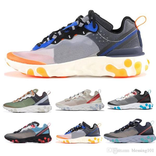 

2019 air реагировать элементные тайные мужчины женщины кроссовки дизайнер спортивные мужские женские кроссовки sail light bone кроссовки