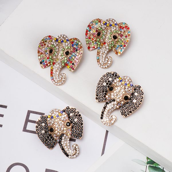 

new fashion jewelry women crystal vintage animal statement stud earrings for women jewelry factory price wholesale, Golden;silver