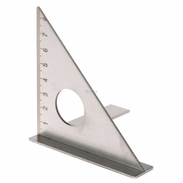 Woodworking Ruler Square Layout Miter 45°+90°Metric Gauge Measuring Hand Tools