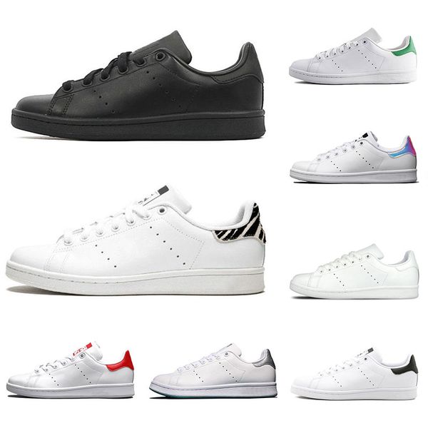 

smith men women casual shoes green black white blue red silver mens stan fashion leather shoe flats sneakers size 36-44