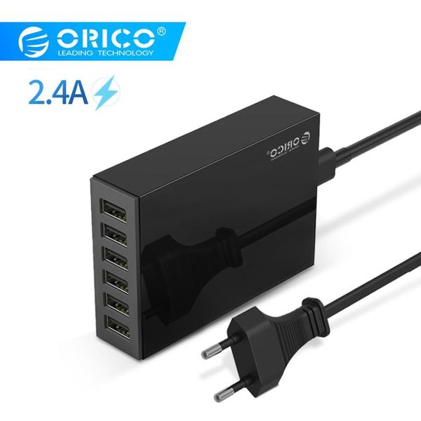 

orico deskcharger adapter usb 6 port 5v2.4a fast charger eu plug for xiaomi samsung huawei