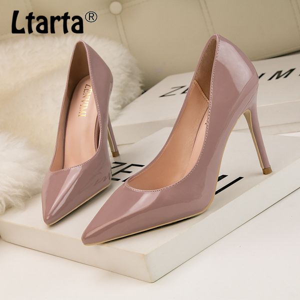 

fashion simple women's shoes slim high-heeled shoes with ultra-high-heeled shallow mouth banquet pointed zwm, Black
