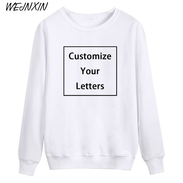 

vagrovsy diy customized logo hoodies your own design text p print cotton pullover sweatshirt men women high quality, Black