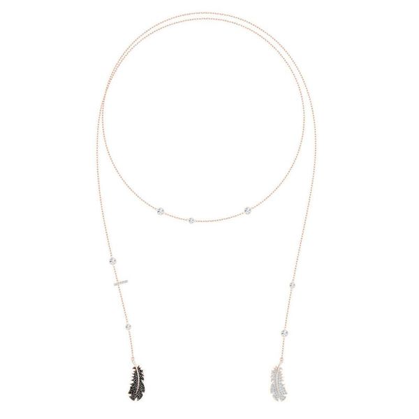 

swa [new] mina bear fashion charm naughty light feather necklace necklace 5495290 jewelry send girlfriend holiday gift, Silver