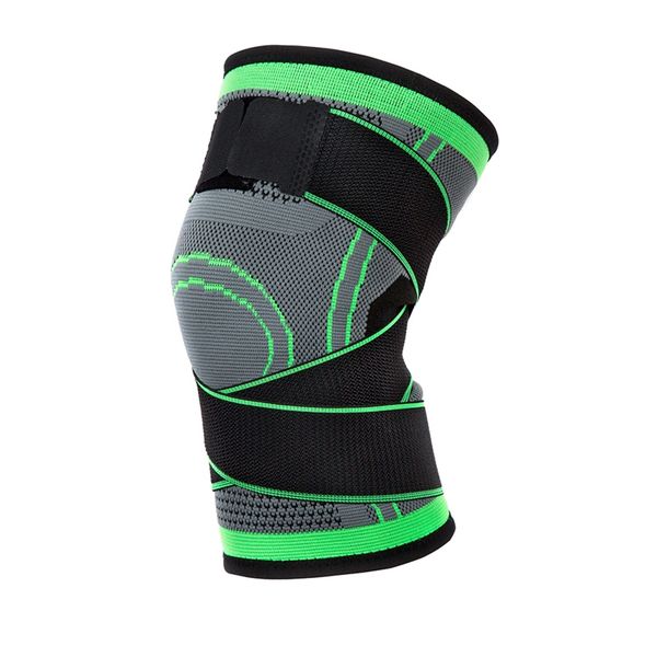 

1pc adjustable knee protector sleeve knee brace support elastic strap compression leg warmer outdoor gym sports protection, Black;gray