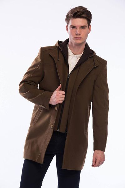 

dewberry male camel overcoat-1020001p8360, Black;brown