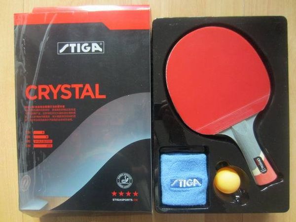 

original stiga crystal with 4 stars table tennis rackets for offensive finished rackets racquet sports pingpong paddles