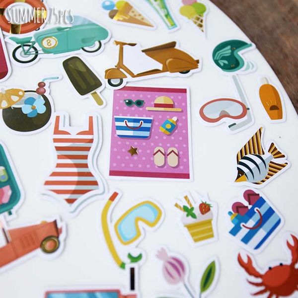 

kljuyp 75pc летний отдых картотечной die cuts для scrapbooking счастливого planner / изготовление карты / project других ведений журналов де