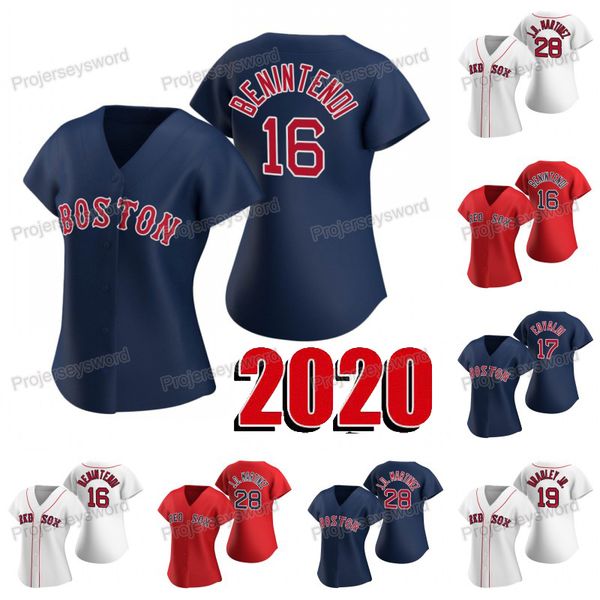 

womens boston 2020 new andrew benintendi jersey nathan eovaldi jackie bradley jr. j.d. martinez custom baseball jerseys white red navy, Blue;black