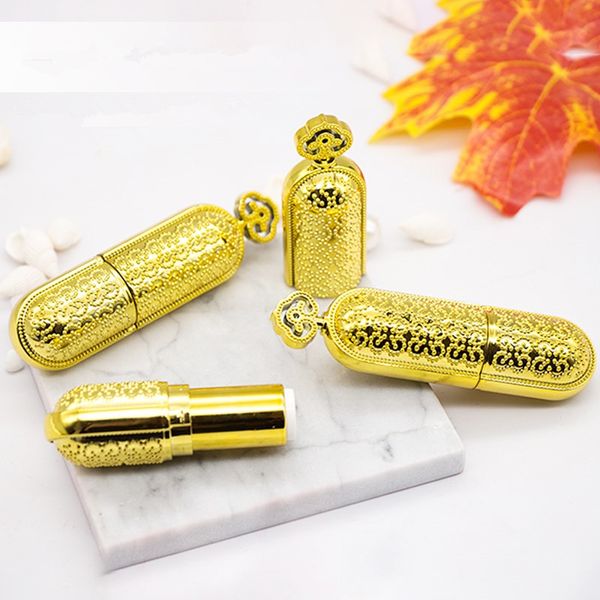 

lipstick tube diy homemade empty gold lip balm tube packing with diameter 12.1mm fast shipping f3407