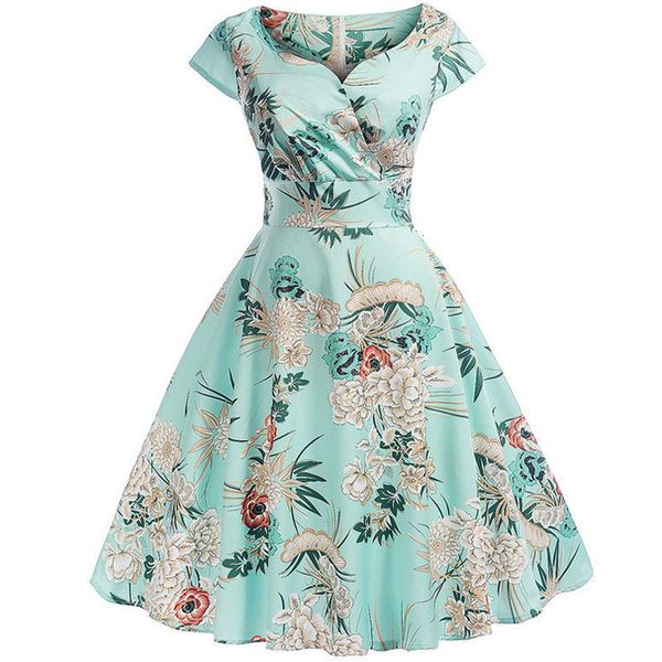 

women dresses plus size dress v neck big swing christmas summer 50s elegant party dresses casual floral plus size linen dress, Black;gray