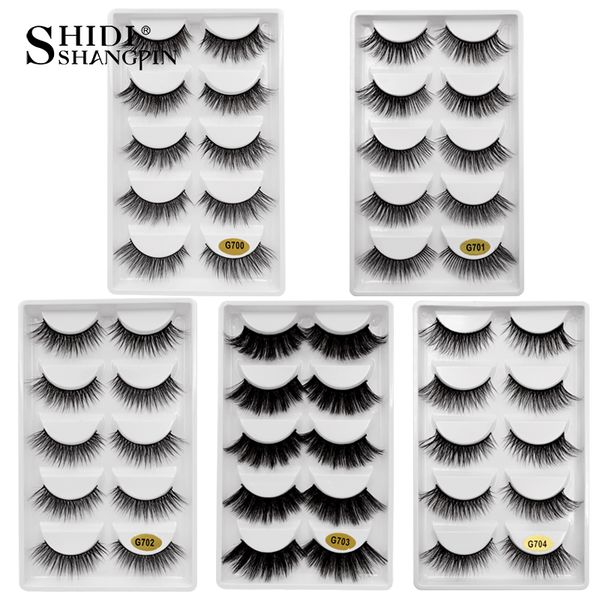 

Yahlig 5 pair mink eyela he 2019 new natural long 3d mink eyela he hand made fal e eyela he pla tic cotton talk makeup eye g700
