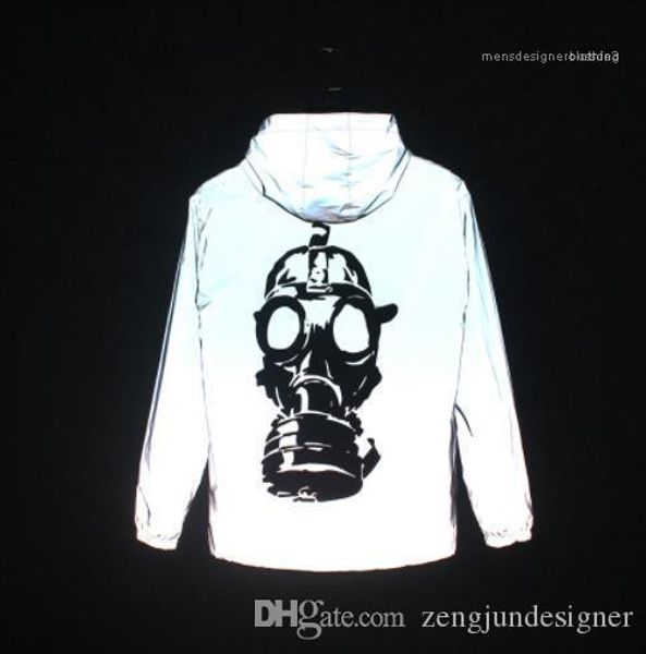 

hoodies solid color hip hop casual apparel 3m reflective mens autumn desinger couple jackets long sleeve fashion style homme, Black;brown