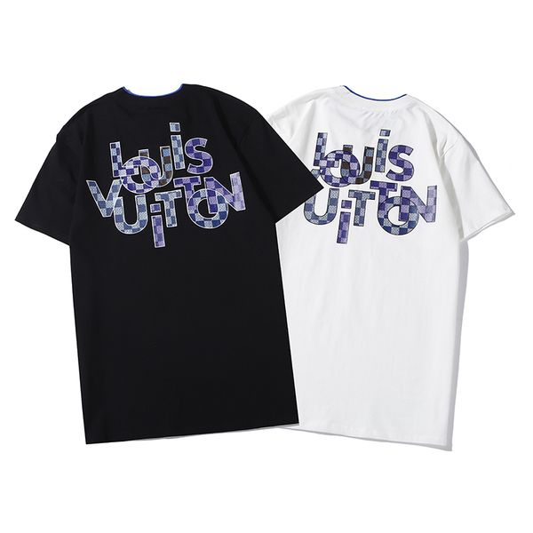 

fashion monogram letter print t-shirt luxury brand designer t shirt men women street wear summer short sleeve crew neck tees, Black;brown