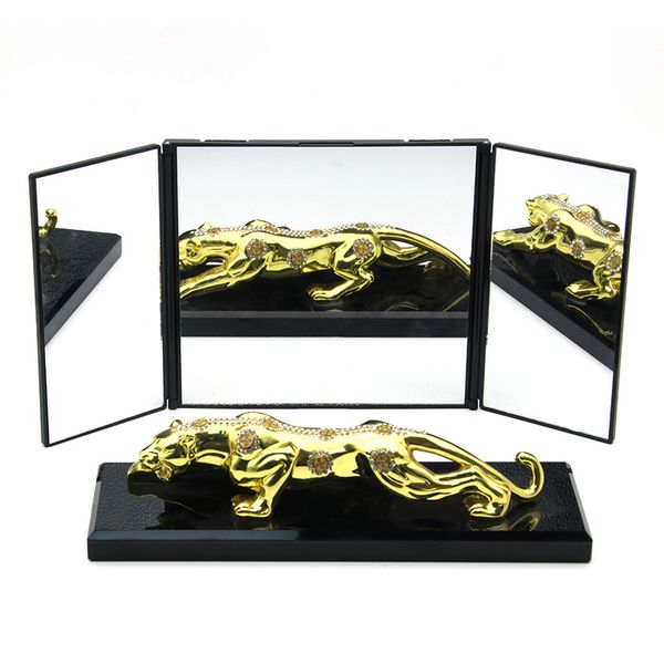 

car-mounted triple folding cosmetic mirror interior decorative mirror for sunshade and dressing auto accessories