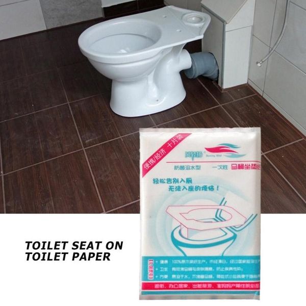 

10pcs disposable toilet seat cover home travel bathroom toilet paper pads bathroom sinks