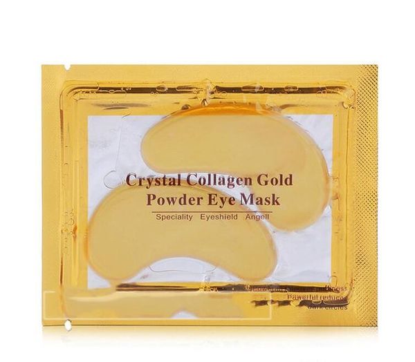 Maschera per gli occhi in polvere d'oro al collagene di cristallo antirughe Maschera dorata per le occhiaie DHL
