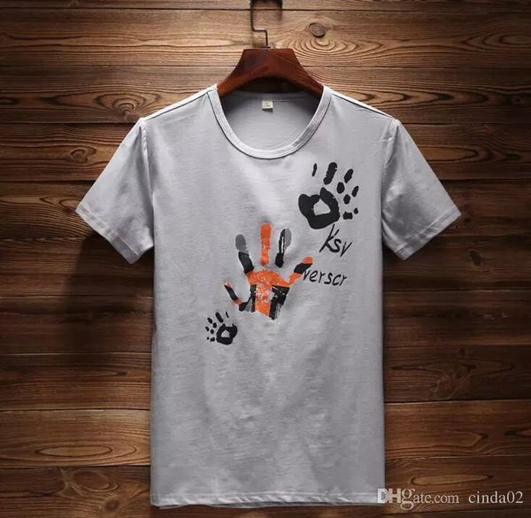 

человек женщины пары tee хлопка с коротким рукавом palm t shirt новая мода лето printed повседневная мужчины топы тис, White;black