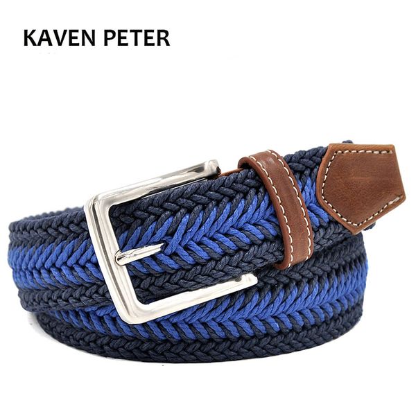 

men braided belt casual style fish bone pattern men's golf braided belts with wax rope material mixed color from 100 cm to160cm, Black;brown