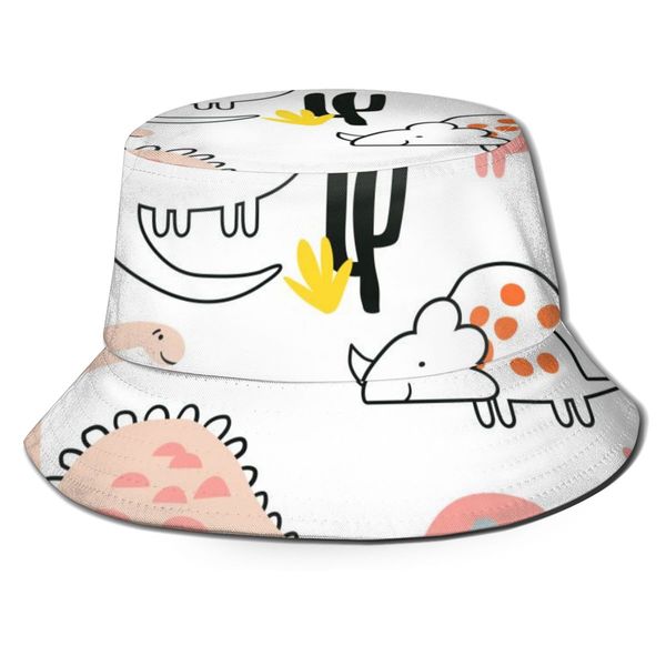 

noisydesigns fashion bucket hat women cute dinosaur custom bucket hat fishing boonie bush cap visor sun fisherman's hats, Blue;gray