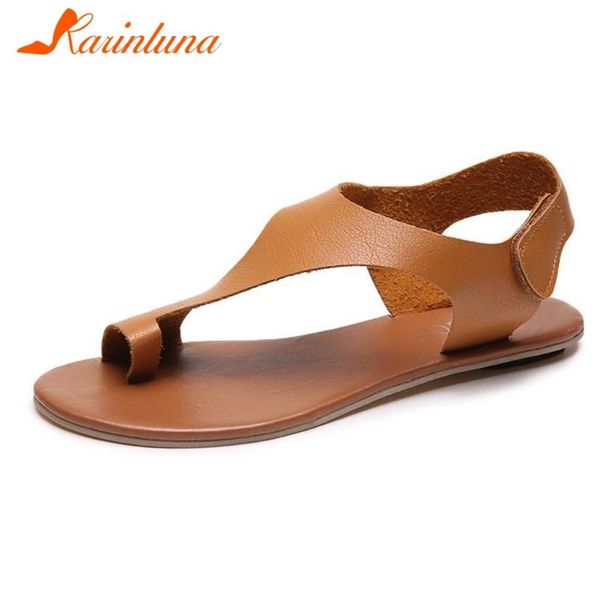 

karin 2020 basic comfortable shoes woman sandals female hook&loop solid leisure sandals women shoes footwear, Black
