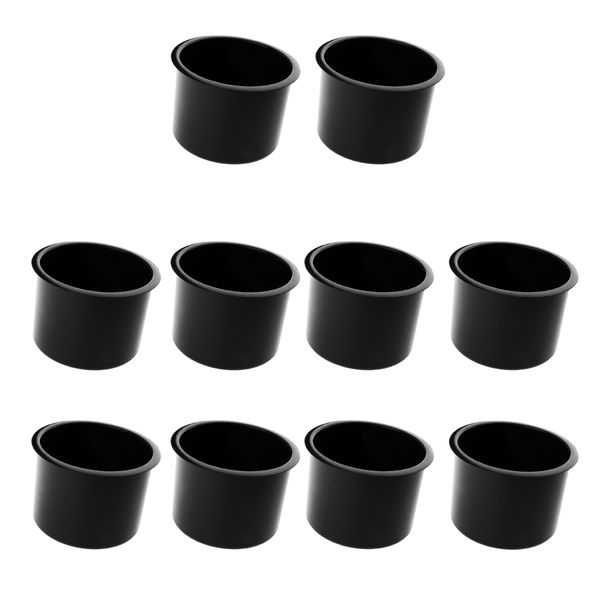 

black plastic cup drink can holder - black