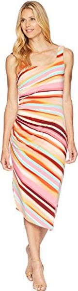 

london times womens side drape shirring slit dress, Black;gray