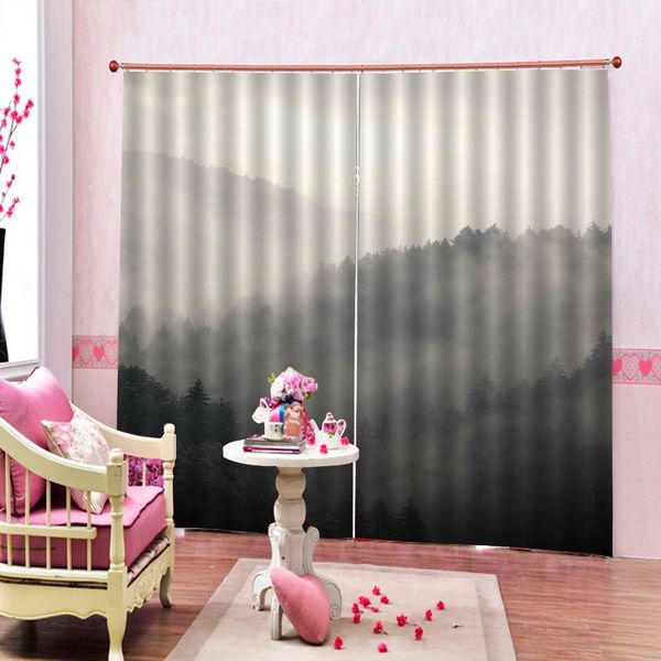 2019 Custom Foggy Mystic Forest Summer Morning Scenery Picture 3d