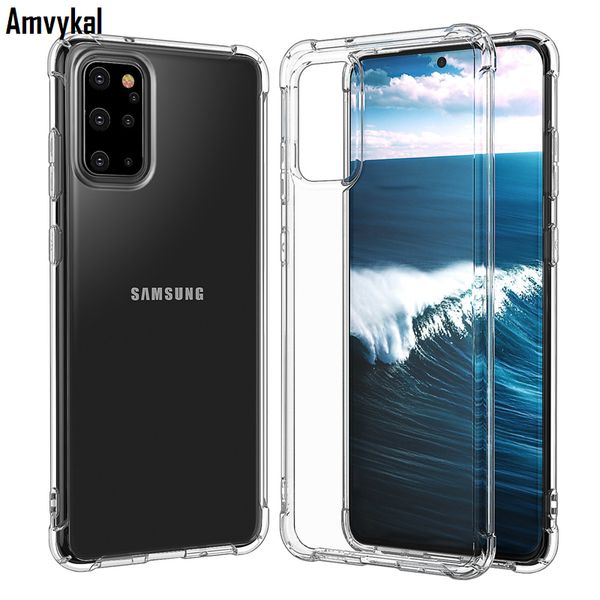

anti-knock soft tpu phone case for samsung s20ultra s10lite s10e 5g s10 s9 s8 s20 plus airbag 1.5mm silicone clear phone cover
