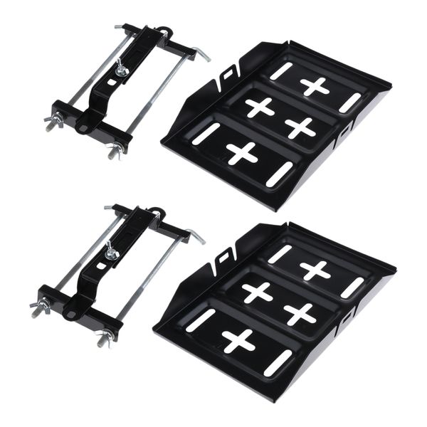 

2pcs battery tray car tray car battery holder with adjustable clamp metal for automobile boat