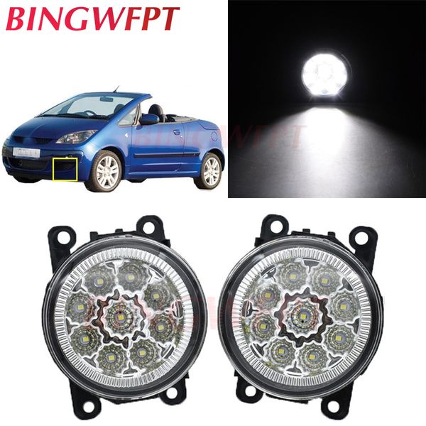 

2pcs/lot car front bumper 12v led fog lights for mitsubishi colt czc convertible (rg) 2006-2009 halogen lamps
