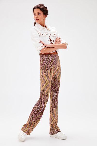 

trendyol multicolour pattern knitting pants twoaw20pl0240, Black;white