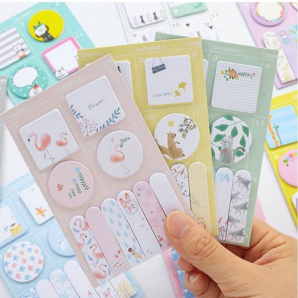 

24 pcs/lot mini index sticky notes memo notepad marker bookmark planner agenda sticker scrapbooking office school supplies