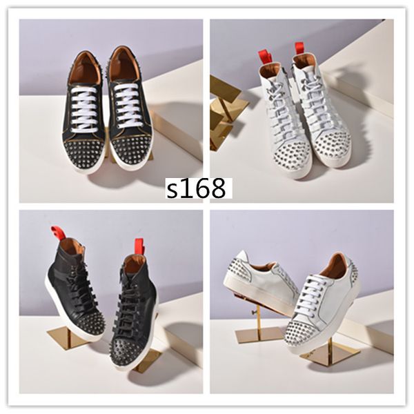 

with box new designer spike sock men sneakers red runner donna flat rubber shoes womens red bottom spike shoes flat trainers5, Black
