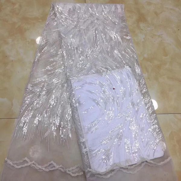 

african sequin lace fabric 2020 wedding dress latest nigerian french tulle lace fabric d36121, Pink;blue