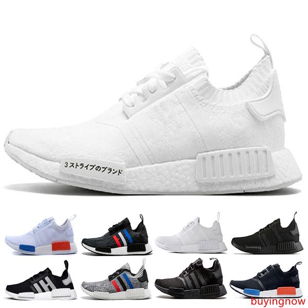 

2019 new nmd runner r1 primeknit triple black white bee nmds designer running shoes for men women oreo nmds runner sports sneakers 36-46