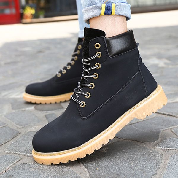 

new ladies boots women fashion mixed autumn and winter colors lace -up comfortable round toe casual shoes 2019, Black