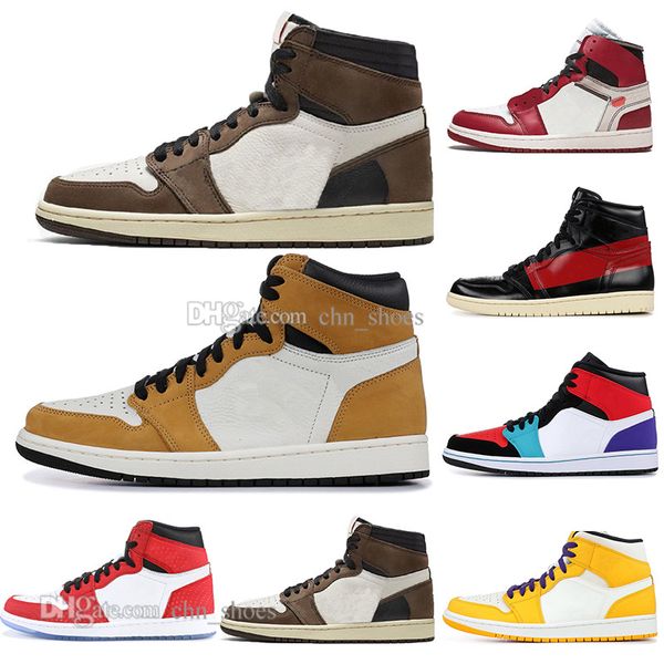 

1 high og men basketball shoes travis scotts spiderman bred gold 3 homage to home royal blue couture rookie of the year women sneakers