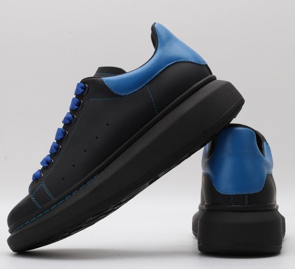 

luxury designer casual shoes classic white stitching casual men and women shoes couples platform shoes with box 35-45, Black