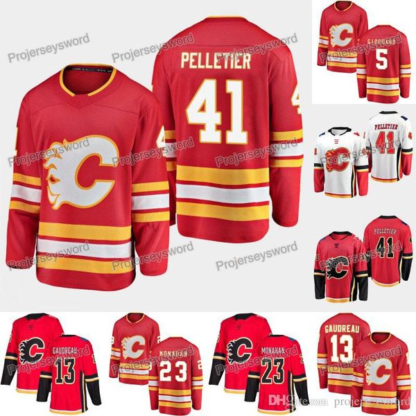 

2019 Draft Calgary Flames Jersey 41 Jakob Pelletier 23 Sean Monahan 13 Johnny Gaudreau 19 Matthew Tkachuk 5 Mark Giordano Hockey Jerseys