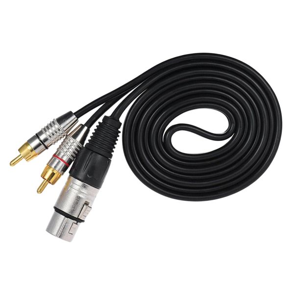 

2 phono male to xlr 3 pin female adapter cable for microphone cable
