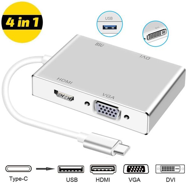 

usb 3.1 usb c тип c мужской hdmi vga dvi usb 3.0 адаптер кабель для apple macbook chromebook pixel типа laptop c кабель