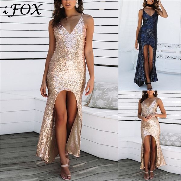 

2020 v neck spaghetti strap mermaid women dress with open front fashion zipper back maxi party dresses 2 colors available, Black;pink