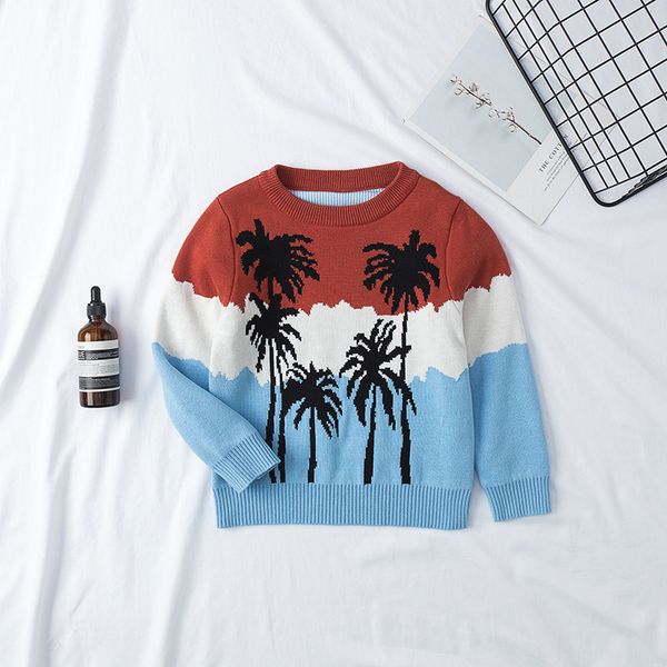 

children jumper coconut pattern c autumn knitted girs sweaters winter kids knitted sweaters pullover casual kids cardigan, Blue
