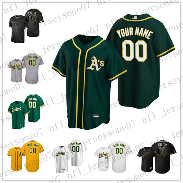 

custom t-shirt mens women youth oakland athletics red grey blue green authentic weekend 2020 home jersey, Black