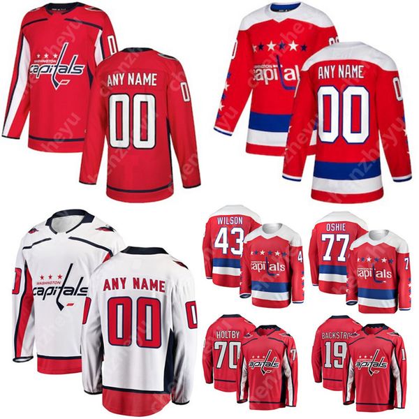 

Custom Washington Capitals Jersey Vrana Carlson Eller Orpik Djoos Kempny Ovechkin Kuznetsov Backstrom T.J. Oshie Holtby Wilson Orlov