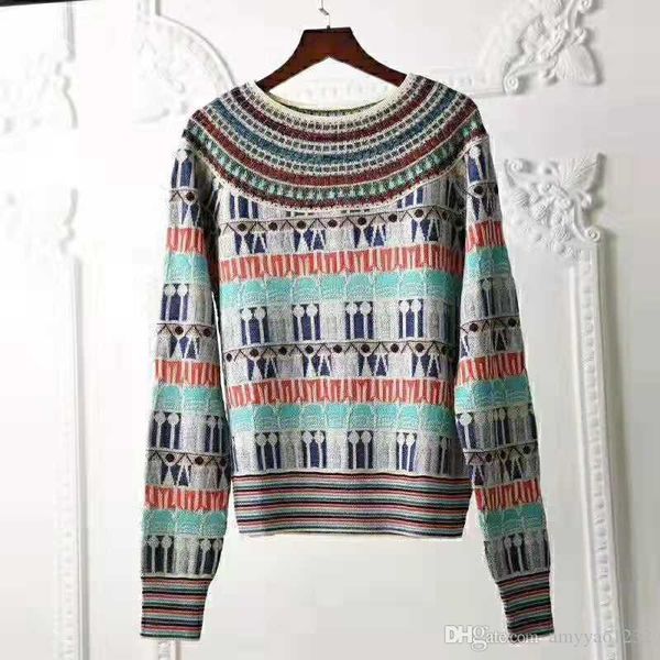 

812 2019 осень пуловер с длинным рукавом совок шеи черный бренд же стиль свитер роскошная женская одежда dl, White;black