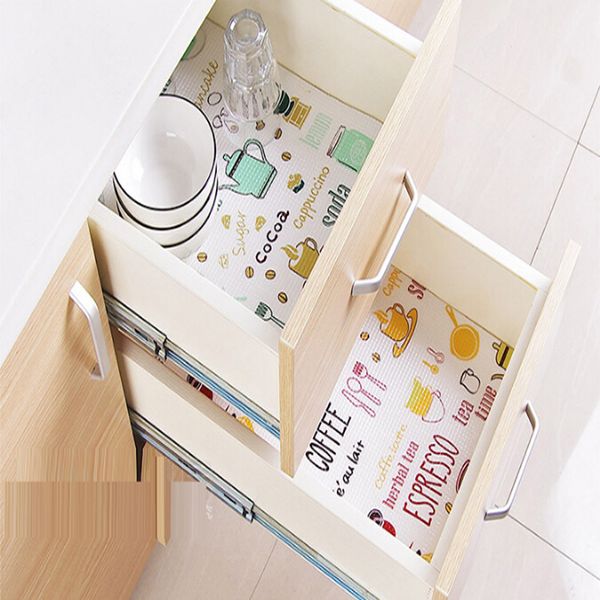 

cartoon can cut cabinets pad paper drawer thick waterproof moisture kitchen stickers home wardrobe pad shoes cabinet mat