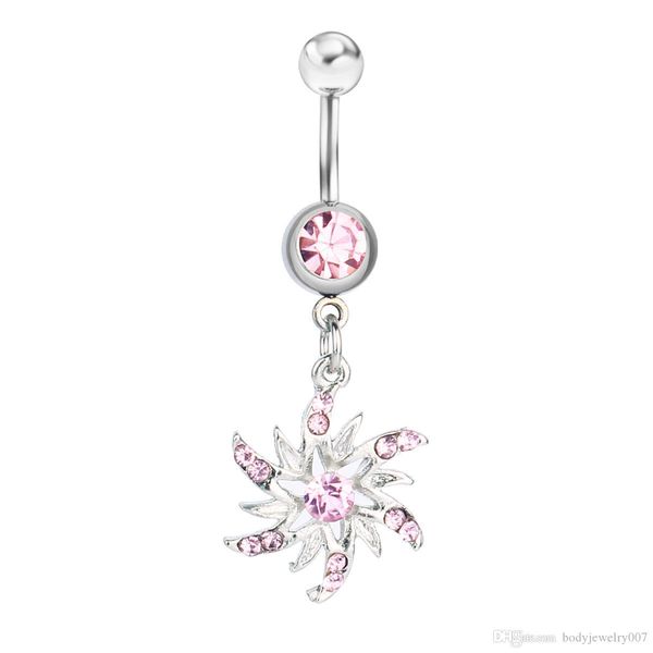 

d0136-2 ( 3 colors ) nice style navel belly ring 20 pcs clear color stone drop shipping body jewelry piercing, Silver