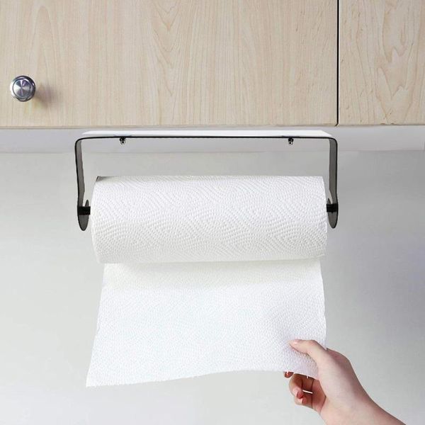 

adhesive paper holder no drilling easy to install towel tissue shelf stainless steel storage shelf kitchen bathroom tool